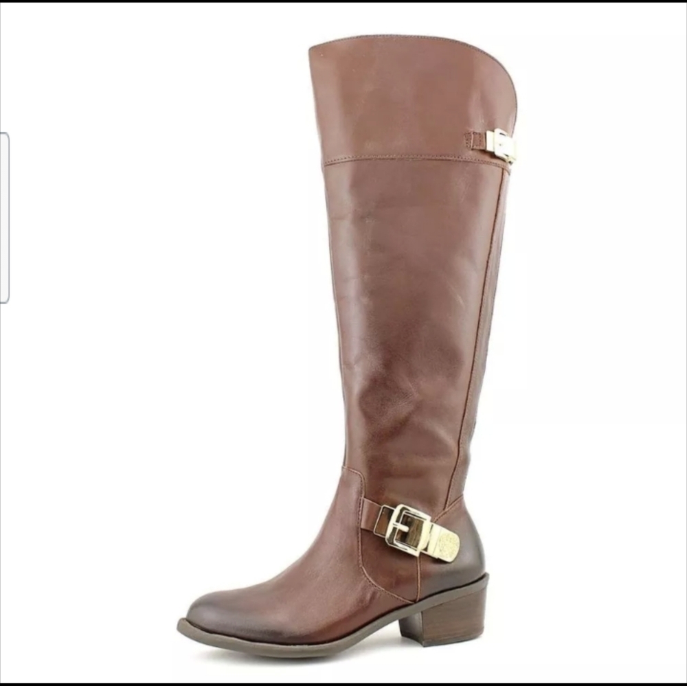 NEW VINCE CAMUTO GENUINE LEATHER KNEE HIGH RIDING BOOTS SIZE 5